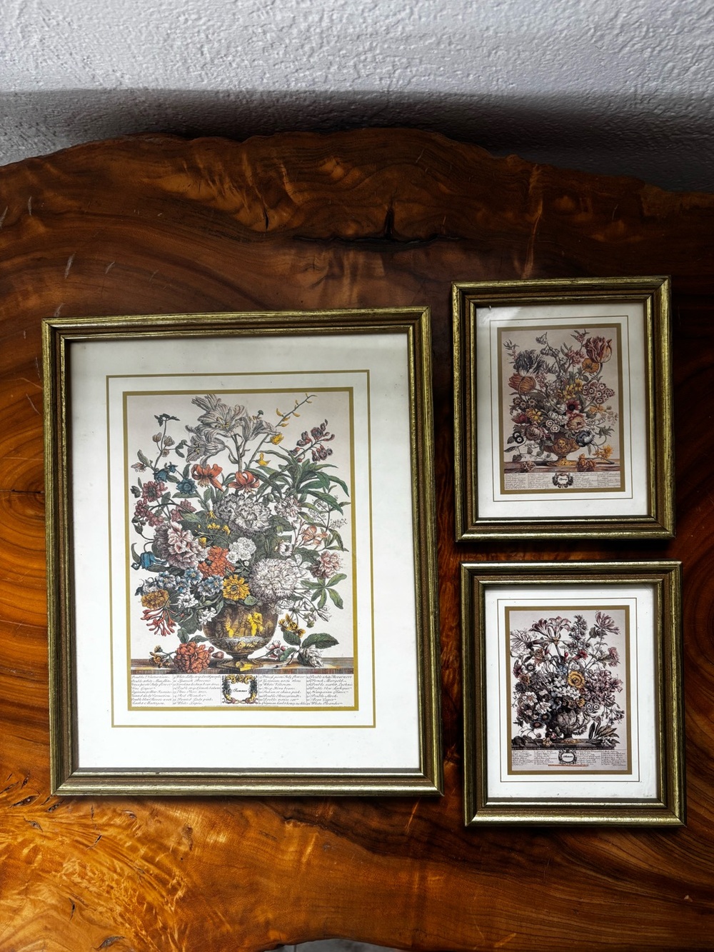Vintage Robert Furber “Twelve Months Of Flowers” Framed Botanical Prints
